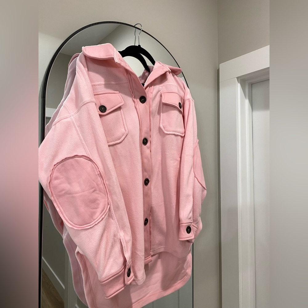 These Three Boutiques Pink Fleece Jacket